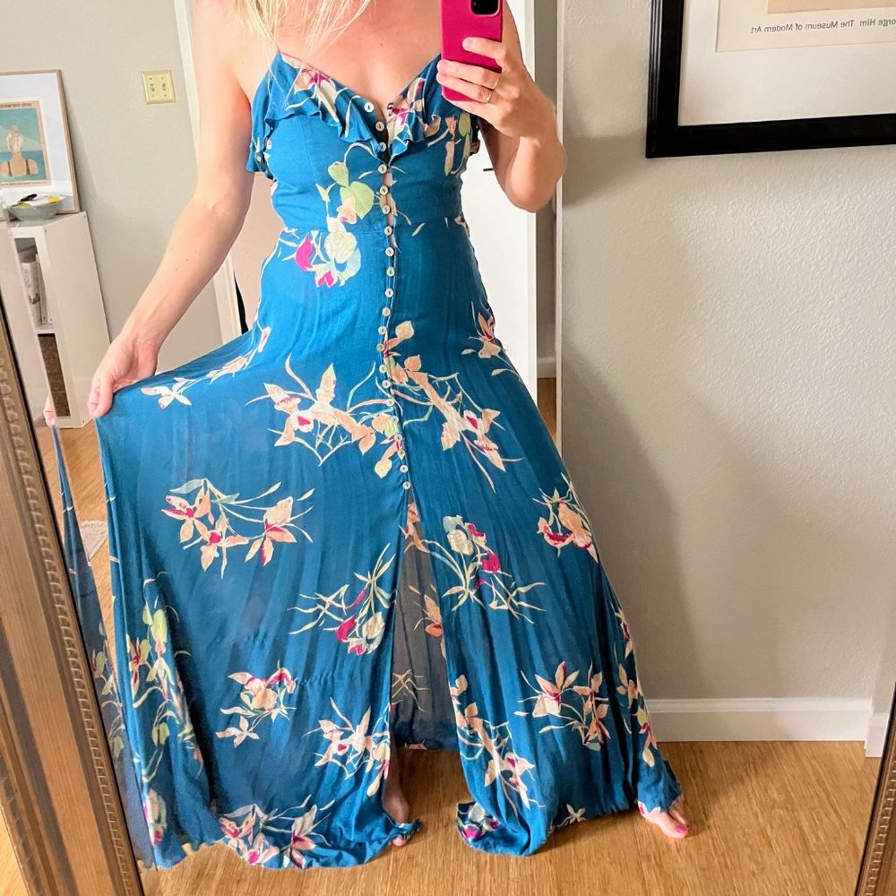 Blue floral Urban Outfitters maxi dress